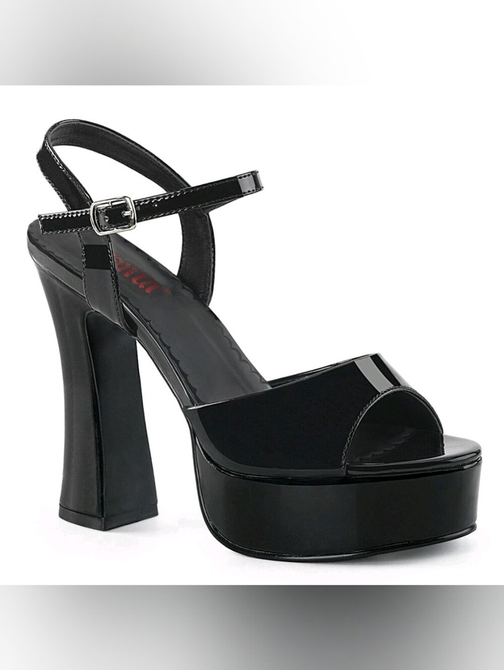 Demonia Dolly 09 Goth Punk Lolita Patent Strap Platform Chunky Heel Sandals